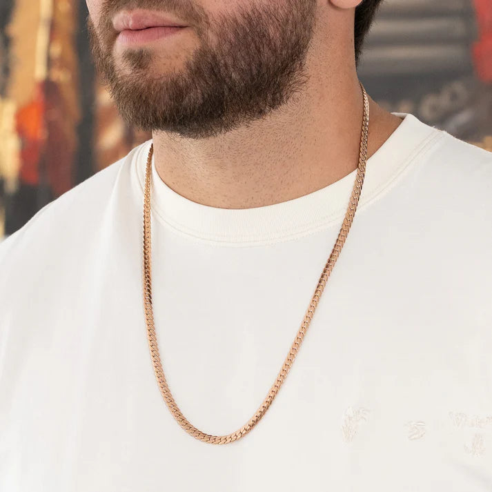 Cadena Serpiente Rosa Oro Laminado 18k